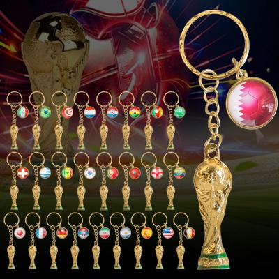 China As shown in Customized Figure 2022 World Cup Football 3d Product Key Chain With Country World Cup Football Soccer Souvenirs Key Chain for sale