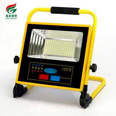 China Sports Stadiums / Outdoor Portable Emergency Warning Outdoor 100W LED Solar Flood Light for sale