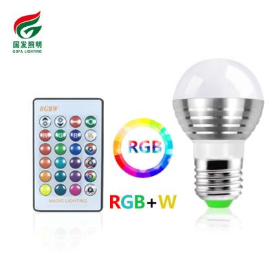 China Desk Quality E27 B22 RGB Light Bulbs 3W Lamp Bulb Bombilla Lampada Led DC Led Color Changing Rainbow Light Bulb for sale