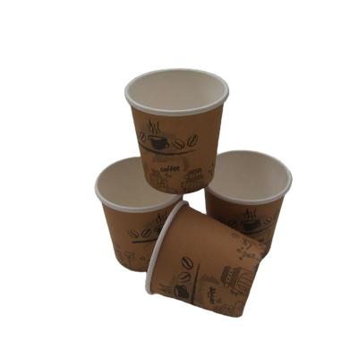 China 4oz Disposable Coffee Milk Small Size Printed Hot Paper Cup for sale