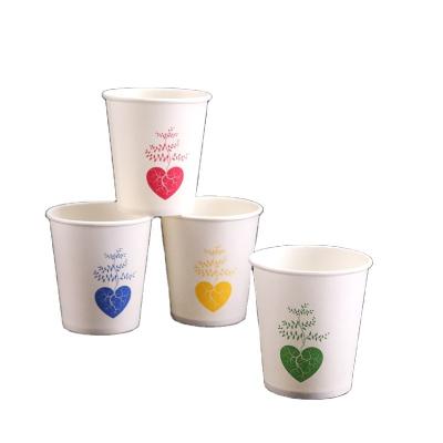 China Disposable Tree Heart Shaped Small Thickening Disposable Paper Cups For Orange Juice for sale