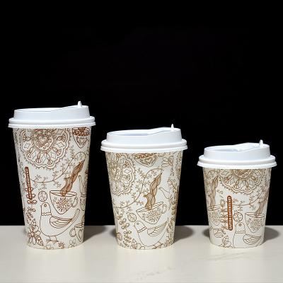 China Disposable Different Size Reputation Paper High Quality Solid Coffee Cup With Lids for sale