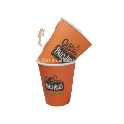 China Food Grade Disposable Single Wall Paper Hot Drinks Cup Holder With Handle Can Flexo&Offset Printing for sale