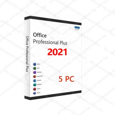 China Office 2021 Plus Lifetime License Key 5pc 100%Online Activation Pro Office 2021 Professional Email Instant Delivery for sale