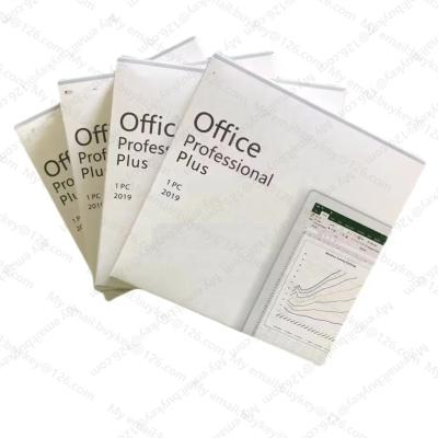 China Office 2019 Plus Professional License Key For Office 2019 Pro Type Plus 1PC DVD Full Package Online Activate Free DHL Shipping Agency Software for sale