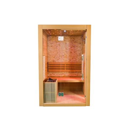 China Computer Control Panel 1 People Steam Sauna Room Luxury Hemlock Steam Sauna Room for sale