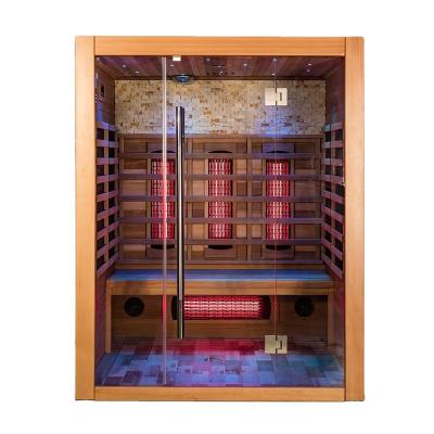 China Infrared Sauna Ceramic Room Heater Computer Control Panel Red Cedar Sauna Room Tube Sauna Room for sale