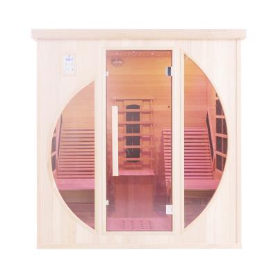 China Computer Control Panel Relaxing Sauna Room Two Bed Chair Far Infrared Dry Sauna Room for sale