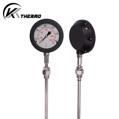 China Long Probe Quick Connection Bimetal Bottom Dial Equipment Industrial Reading Thermometer for sale