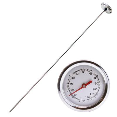 China Long Dial Stainless Steel Probe Compost Soil Bimetal Fast Reading Thermometer for sale