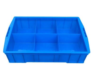 China Plastic Warehouse Room Box Storage Industrial Plastic Part Bin with Divider for Hardware and Spare Parts for sale