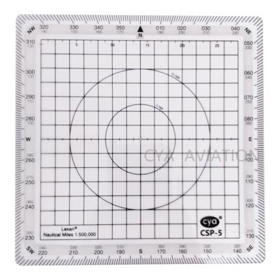 China Pilot Flying Training Cya Square Aviation Plotter With Circle 1: 500,000 Nautical Miles For Pilots Student for sale