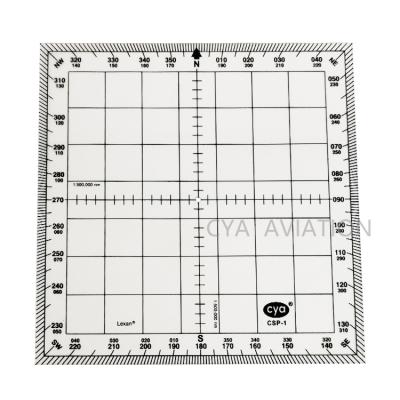 China Flexible Plastic Pilot Flying Training Cya Aviation Pilot Navigational Square Protractor Plotter For Flying Training for sale