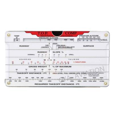 China For Pilots Takeoff Performance Computer Acrylic Plastic Slide Calculator OEM Slide Graph Ruler for sale