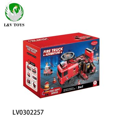 China Wholesale Deformation Fire Truck Kids Battery Operated Car with Music and Light LV0302257 for sale