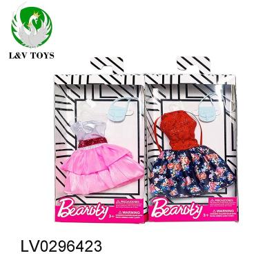 China Wholesale Girl's Gifts 2022 Girl Doll Dress For Doll Barbie Style Fun Playing Dress for sale