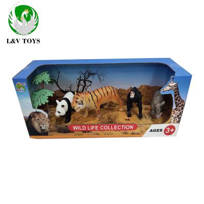 China Realistic Zoo Various Kids Forest Running Playing Animals Zebra lion etc. Bears from Toy Animals Toy Set Including for sale