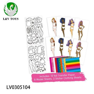 China 2022 Wholesale Toys Girl DIY Sticker For Fashion Design Playing LV0305105 for sale