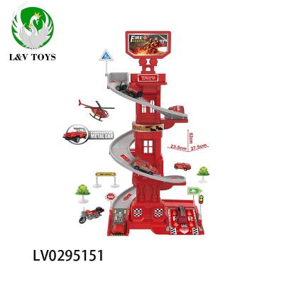 China Wholesale Metal DIY Car Parking Lot Small Cars Toys With 1:64 Alloy Racing Cars For Children LV0295151 for sale