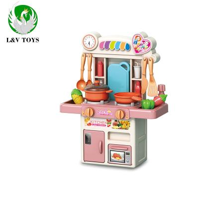 China Cooking Play Toys Kitchen Tableware Plastic Baking Game Set With Water Spray And Mist Simulation Kitchen Accessories Toys Educational for sale