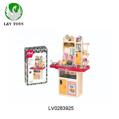 China Kitchen Set Toy Preschool Toy Wholesale Gift Set Toys Kids Kitchen Play Set Toy Kids Toy Cooking With Light And Music And Sprays Battery Operated for sale