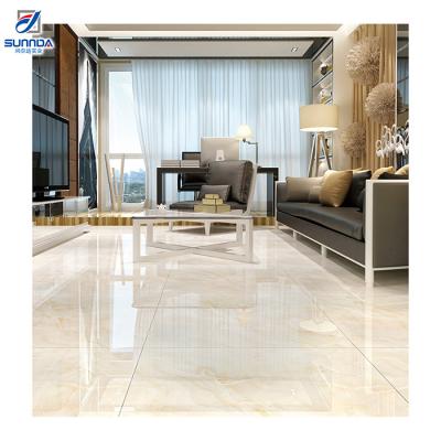 China Dubai Design Wear Resistant Marble Porcelain Flooring Tiles 800 x 800mm High Gloss Polished Full Glazed Tile for sale