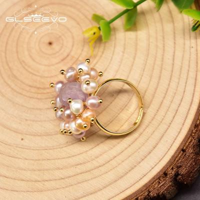 China Natural Irregular Purple Bead BOHEMIA Women Wedding Anniversary Gift Crystal Finger Ring Adjustable Elegant Opening Ring Jewelry for sale