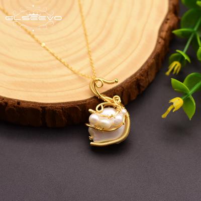 China Handmade Animal 925 Sterling Silver Pendant Necklace CLASSIC Natural Baroque Pearl Necklace for sale