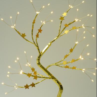 China Customized Small Star Pentagon Tree Light 72led Night Light Decoration Atmosphere Light Customized for sale