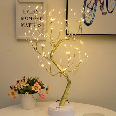 China Warm 108led Christmas Holiday Birthday Party Decoration Light Tree Branches Lights Gold Tree Lamp Branches Lights for sale