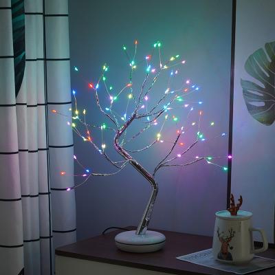 China Silver Branches Tree Lights Artificial Silver Branches Tree Lights With RGB Lights Seven Kinds Of Color Flash Remote Control Device for sale