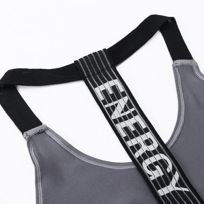 China New breathable ladies sports vest yoga fitness yoga running blouse quick-drying loose comfortable T-strap vest for sale