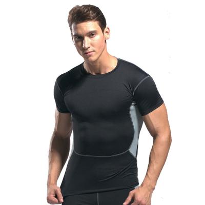 China Men's Daily Breathable Tight Fit Sports Tight All-match T-Shirt With Short Sleeves for sale