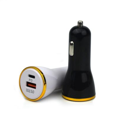 China PD charger QC3.0 fast charge PD car charger fast charge QC3.0 car mobile phone charger 36W fast charge for sale