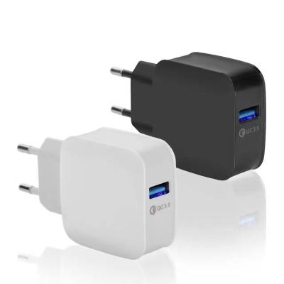 China QC3.0 fast charge single USB port travel charger fast mobile phone charger wall charger home charger travel charger for sale