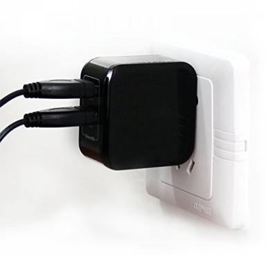 China Dual port USB travel charger  5V 4.8A(each port 2.4A max)   Black for sale