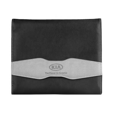 China Custom PU Foldable Company Car Document Holder Bag Useful Car Storage Bag for sale