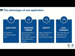 Wet Application (Self-adhesive Membrane Used Together with Wet Cement)