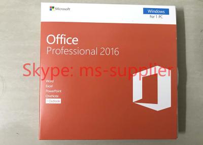 China No Language Limitation Microsoft Office 2016 Pro DVD Retail PKC OEM Pro 64 Bit for sale