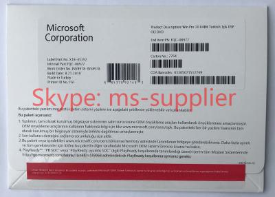 China FQC-08977 Windows 10 Pro Software Turkish package 32/64 Bit Genuine License OEM Key for sale