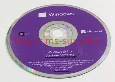 Cina DVD di versione del professionista di Windows 10 autoadesivo/USB Flash + della licenza al minuto del COA in vendita