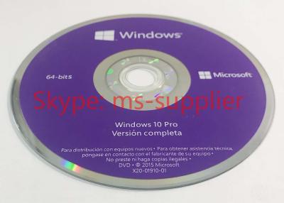 China Software español de Microsoft Windows de la original de la versión el 100% del pedazo del profesional 64 de Windows 10 en venta