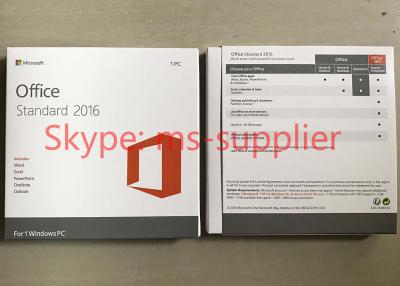 China De originele Vergunning van Microsoft Office Standard 2016 met DVD-Media verkoopt Doos in het klein Te koop