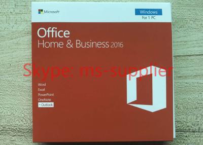 China Microsoft Office 2016 Home and Business Full Version DVD / CD Media Wndows Retail Box Online Activation for sale