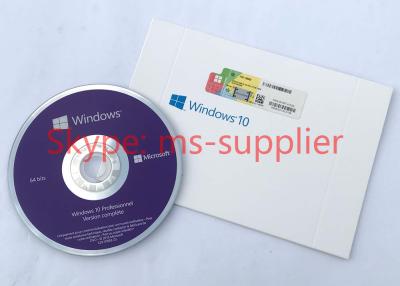 China Microsoft Windows 10 Proffesional OEM New Key French 64 Bit DVD With Product OEM Key Card Activation Online for sale