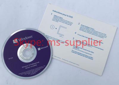 China Microsoft Win 10 Pro OEM French Langauge 64 Bit DVD with Product OEM Key Card Activation Online for sale