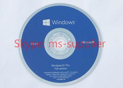 China Genuine Microsoft Windows 8.1 Pro Pack Software 32 / 64 Bit Full Version for sale