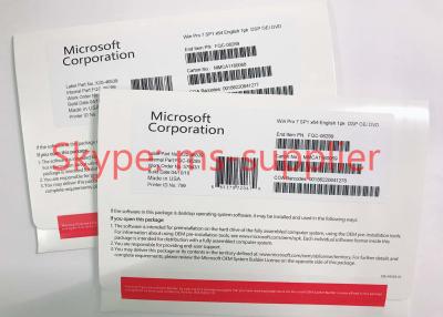 China Genuine Windows 7 Pro Pack 32 64 Bit , Windows 7 Product Key Professional for sale