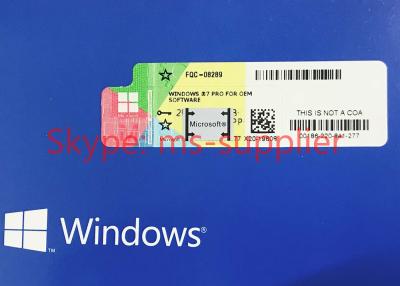 Cina Pro Pack di Windows 7 del pacchetto dell'OEM 1 DVD & licenza del COA di codice chiave, software di Windows 7 in vendita