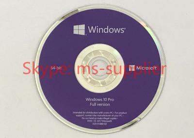 중국 Microsoft Windows 10 직업적인 OEM 64 조금 DVD 온라인 활성화 보증 판매용